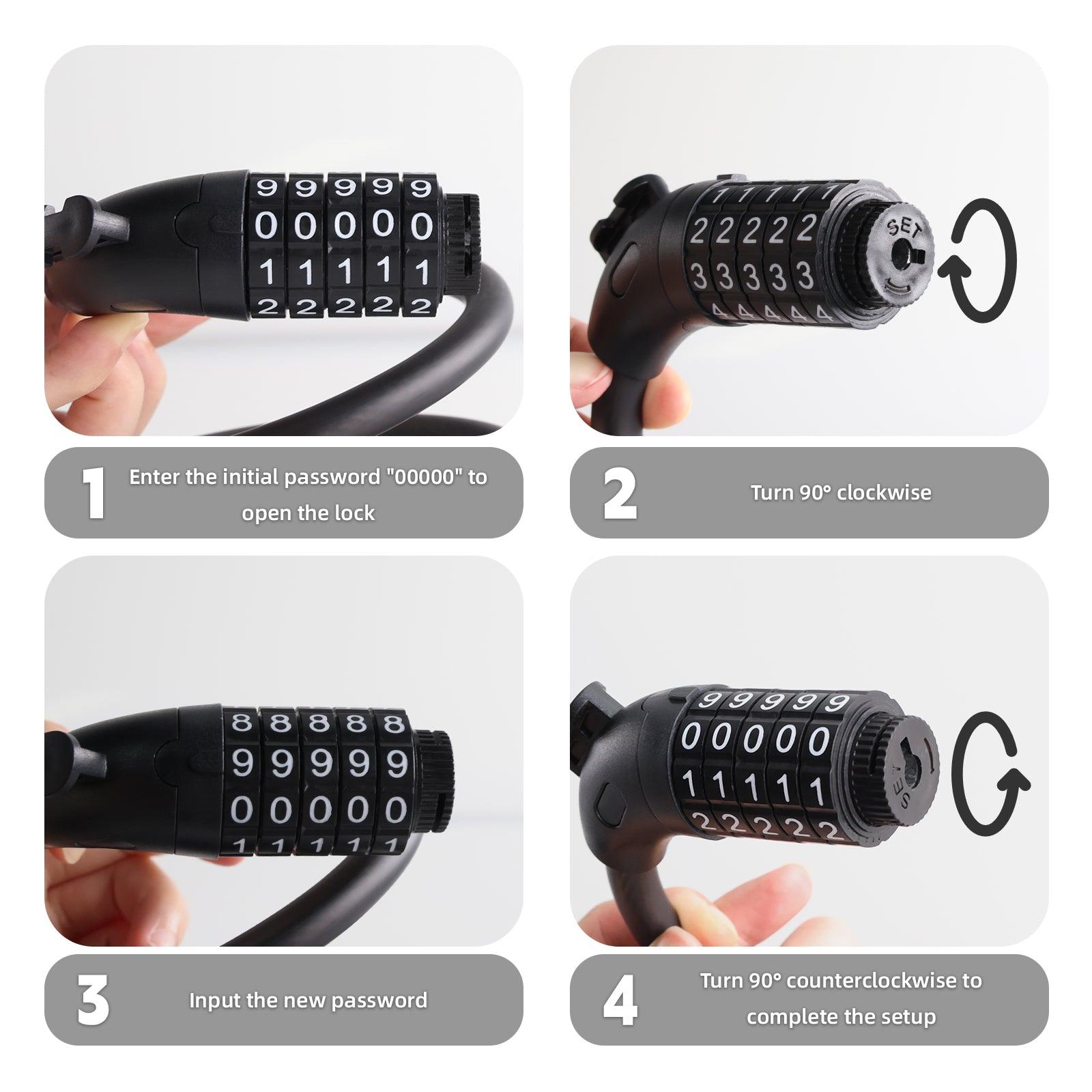 Frosted EBike Combination Lock - us.varunebike.com - SMPJ_CS0_001_B_US -