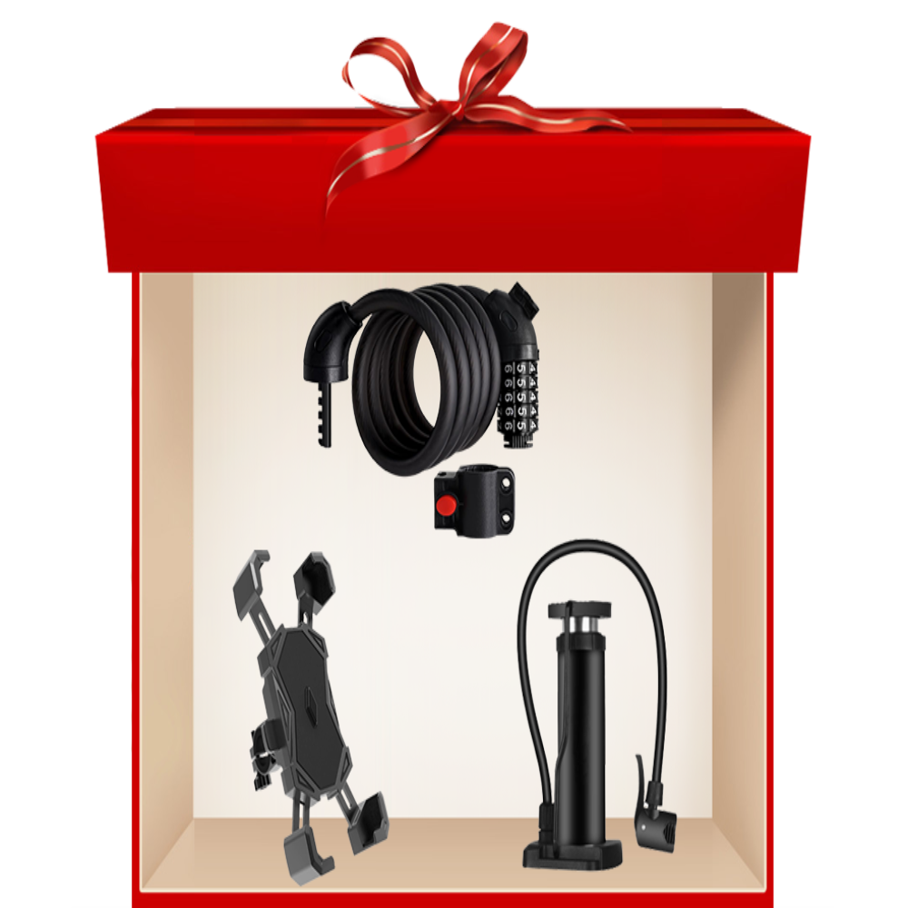 Accessory kit (Bike Lock/Inflator/Mobile Phone Holder)