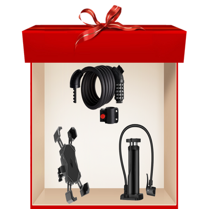 Accessory kit (Bike Lock/Inflator/Mobile Phone Holder)