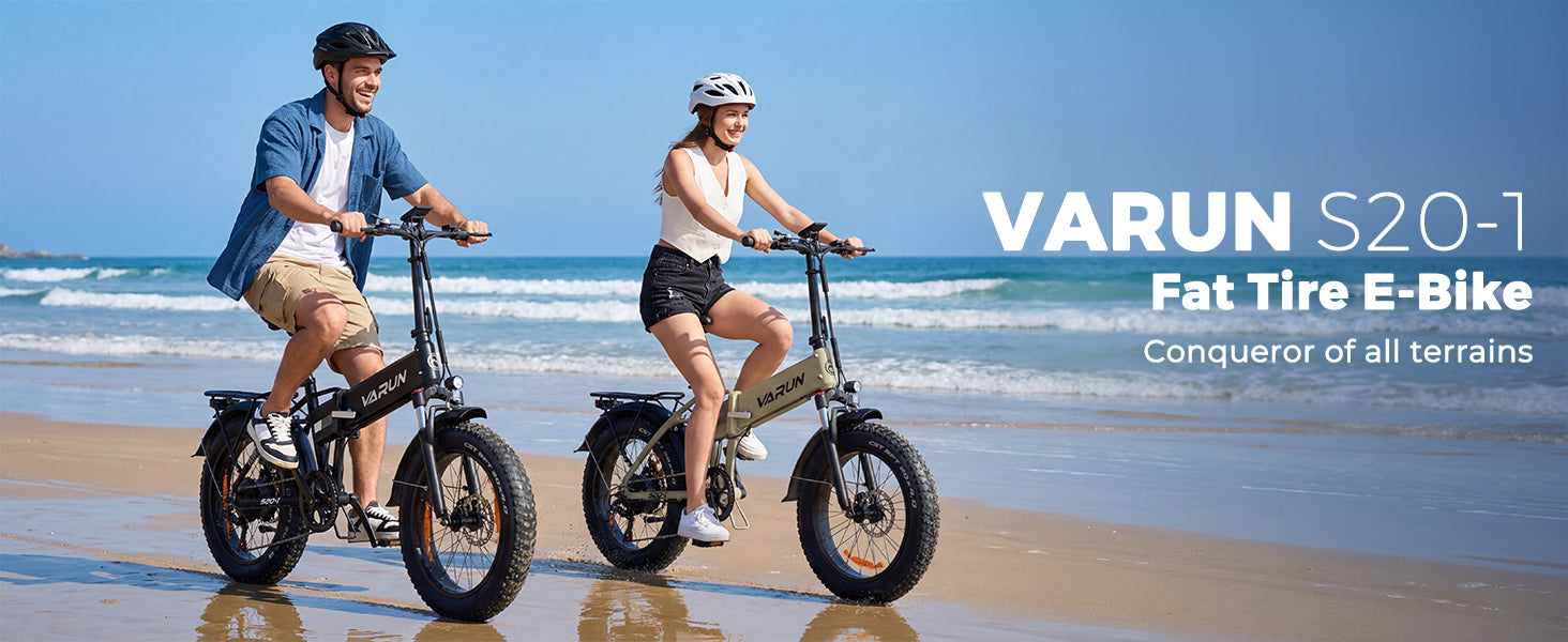 Varun S20-1 20” Fat Tire Electric Bike for Adults – Foldable & All-Terrain