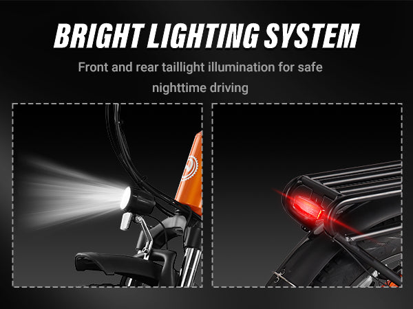 Bright Front & Rear Lighting System