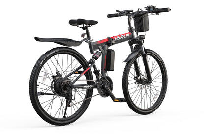VARUN_M26-3_Folding_Ebike_usvarunebikecom_BlackAndRed_004