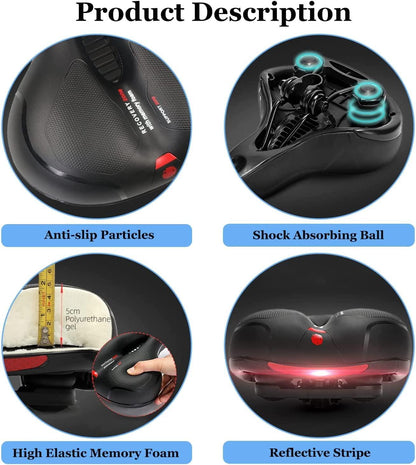 Electric Bike Saddle - us.varunebike.com - SMPJ_CS0_001_BL_US - Black and Blue