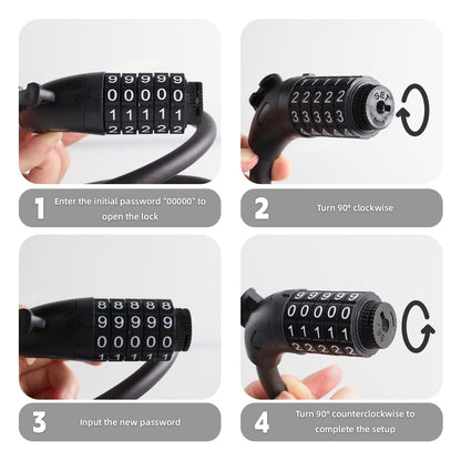 Frosted EBike Combination Lock - us.varunebike.com - SMPJ_CS0_001_B_US - 